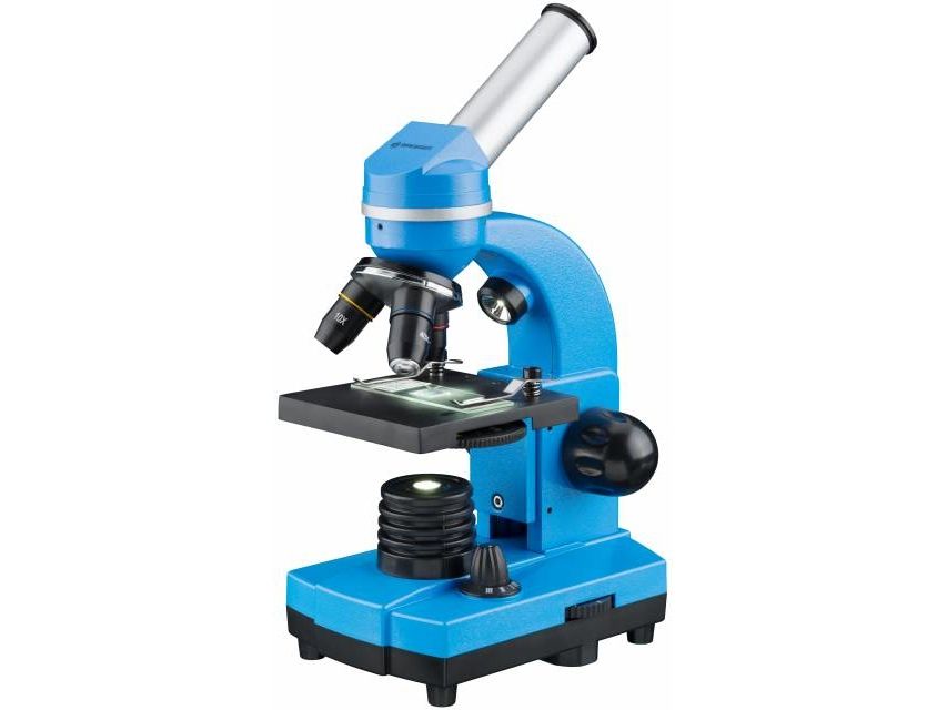 Bresser Optics Junior, Digitalt mikroskop, Blå, Gjuten aluminium, Plast, 1600x, 40x, LED