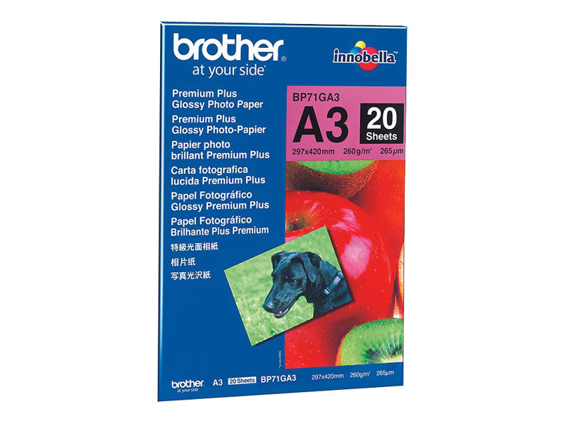 Brother BP71 Glossy Paper, A3, 20 ark, 260 g/m2