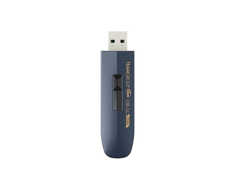 Team Group C188, 256 GB, USB Type-A, 3.2 Gen 1 (3.1 Gen 1), 130 MB/s, Friktionslager, Svart