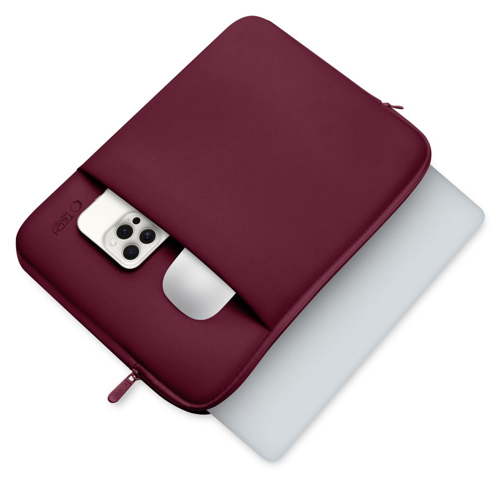 Tech-Protect Neoprene Laptopfodral 13" – Vinröd, bild 5