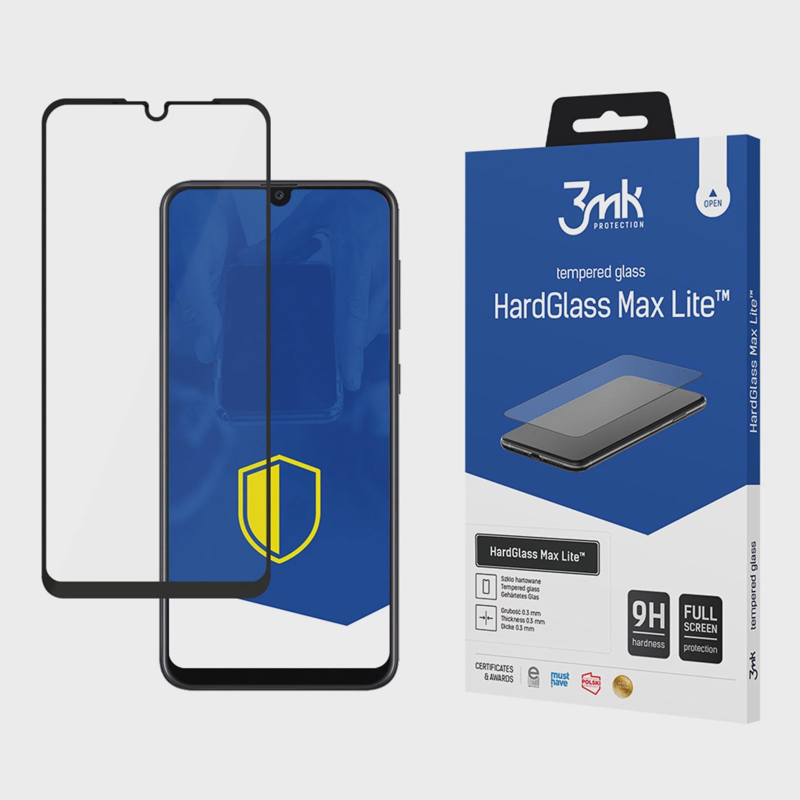 3mk HardGlass Max Lite svart härdat glas för Samsung Galaxy A30S