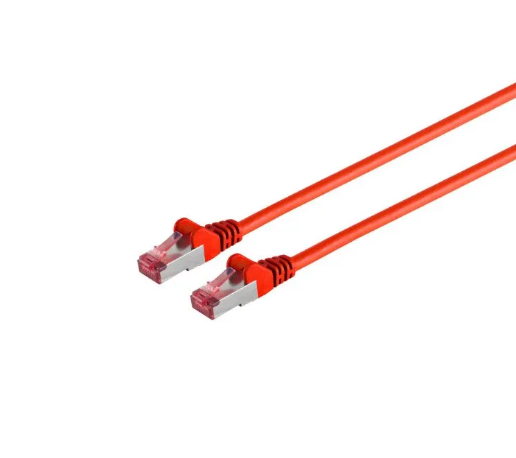 Netværkskabel patchkabel, cat 6A, S/FTP, PIMF, halogenfri, GHMT-CERTIFIED, rød, 0,25m - Patchkabel