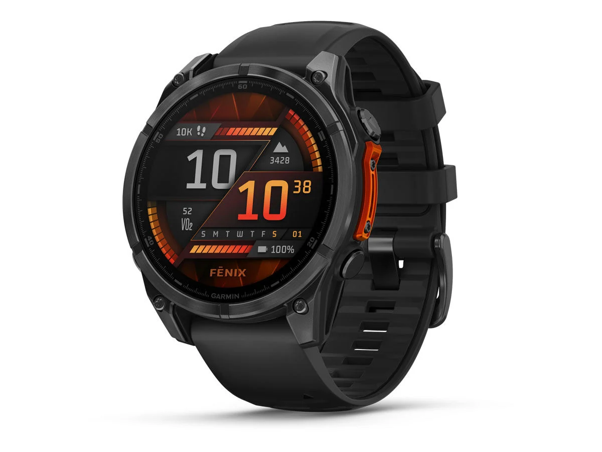 Garmin Fenix 8 47 mm GPS-smartwatch, skiffergrå stål/svart