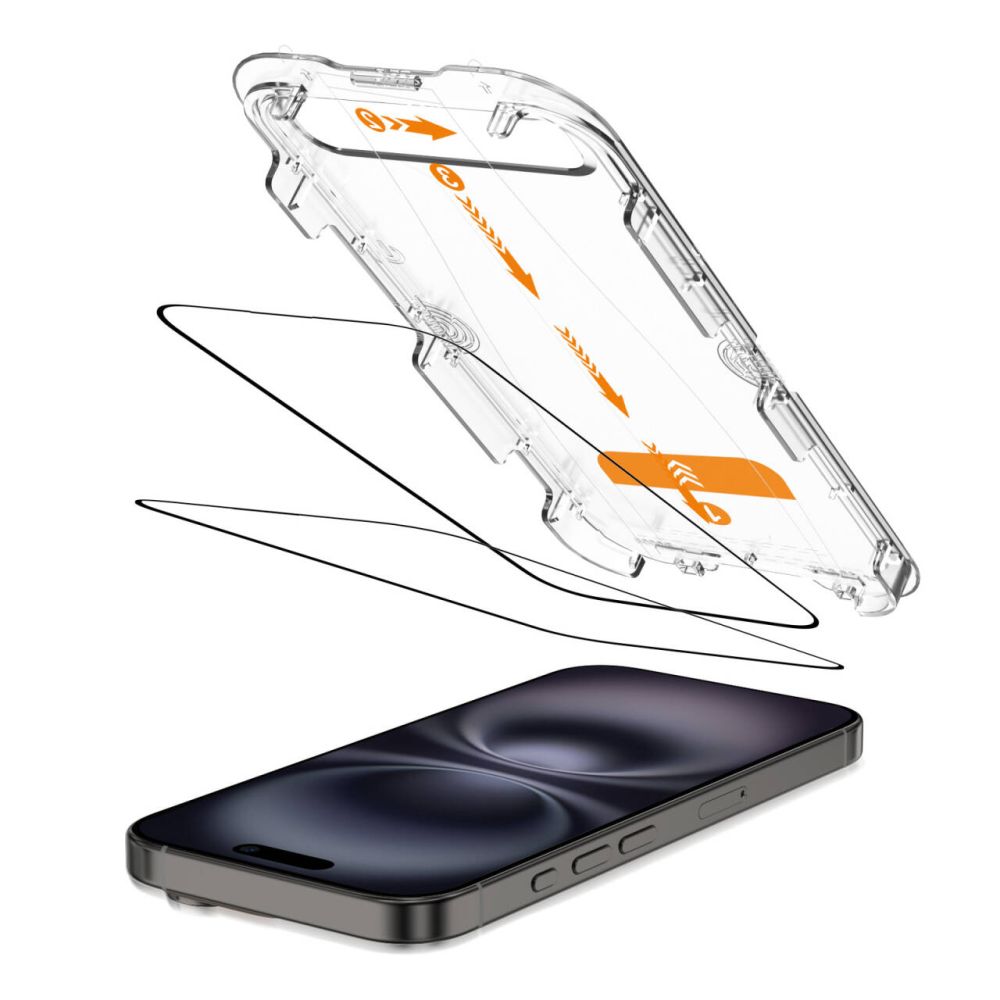Tech-Protect Quick Set+ härdat glas 2-pack för iPhone 15 / 16, bild 2