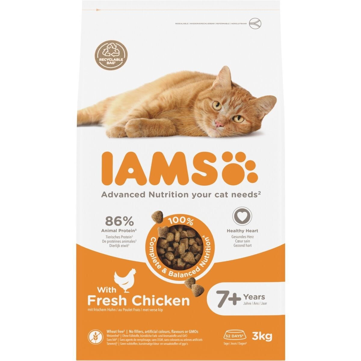 Iams for Vitality Cat Senior Chicken Torrfoder till Katt 3 kg