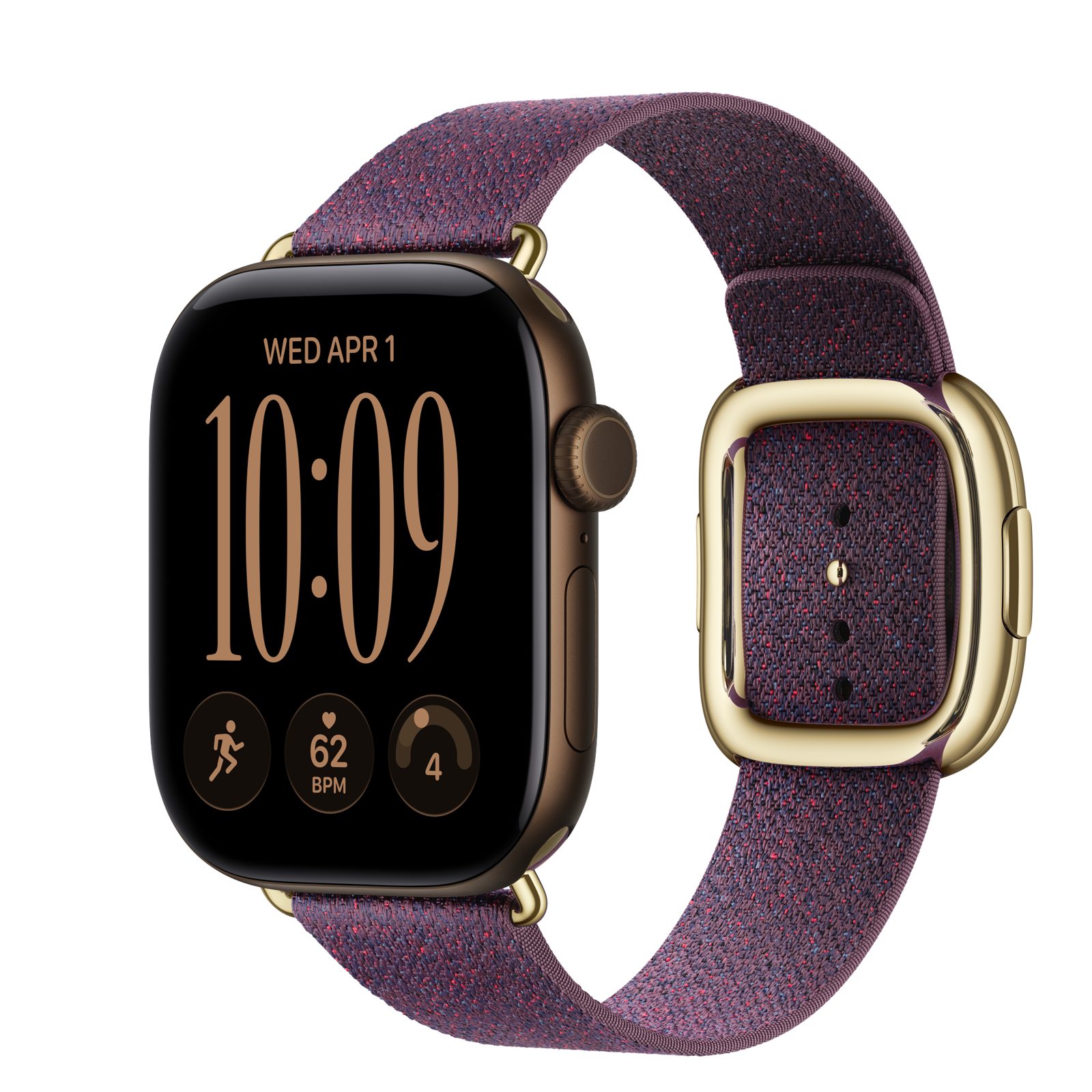 Apple Watch Series 12 (GPS + Cellular) • Aluminiumboett mörk brons, 42 mm • Modernt spänne mullbär