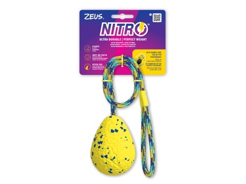 Zeus Nitro - Weighted Slinger with Rope - Vibrant Yellow and Blue - 9.2cm, bild 2