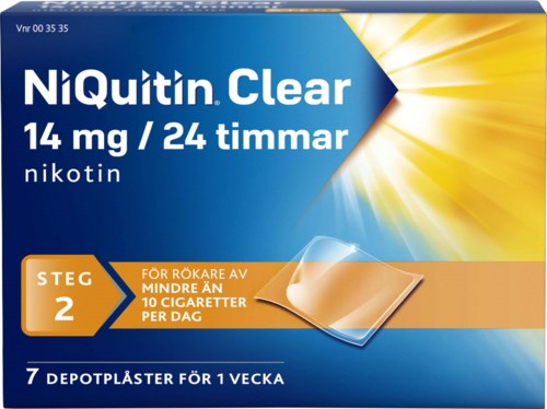 NiQuitin Clear 14 mg/24 Timmar Depotplåster 7 st