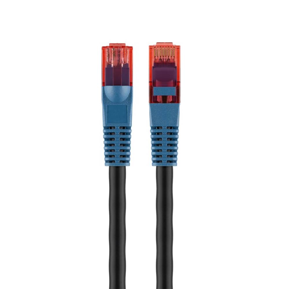 CAT 6 Outdoor Patch Kabel, U/UTP, 40m - svart, bild 2