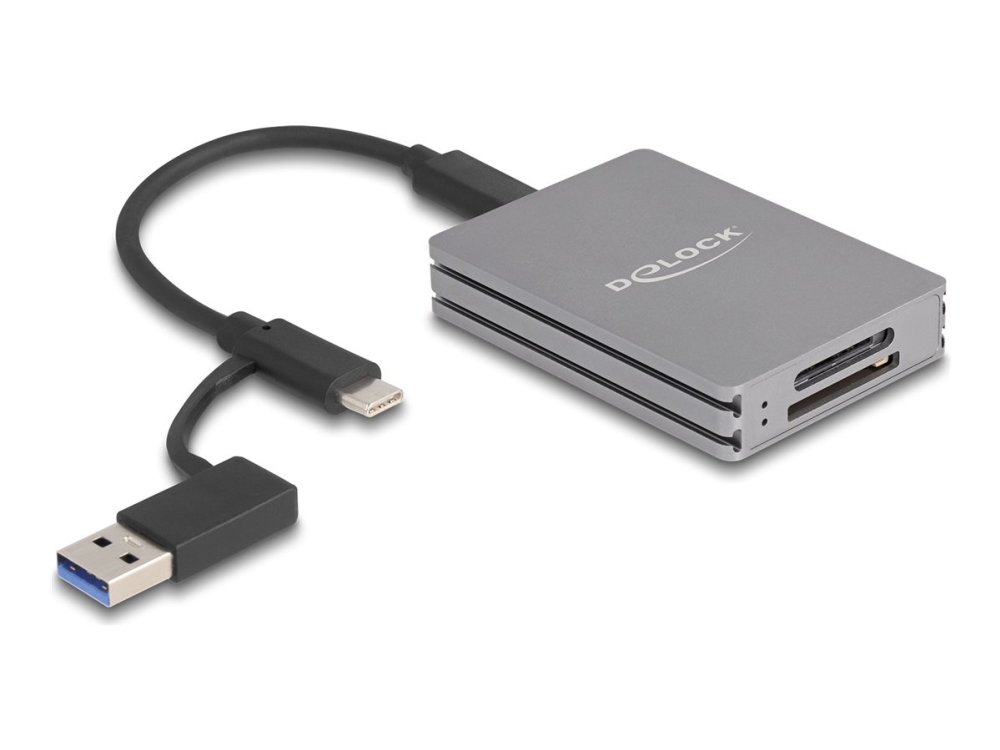 USB-C kortläsare DeLOCK SD / CFexpress Typ A, USB 3.2 Gen.2, inkl. adapter till USB-A, bild 2