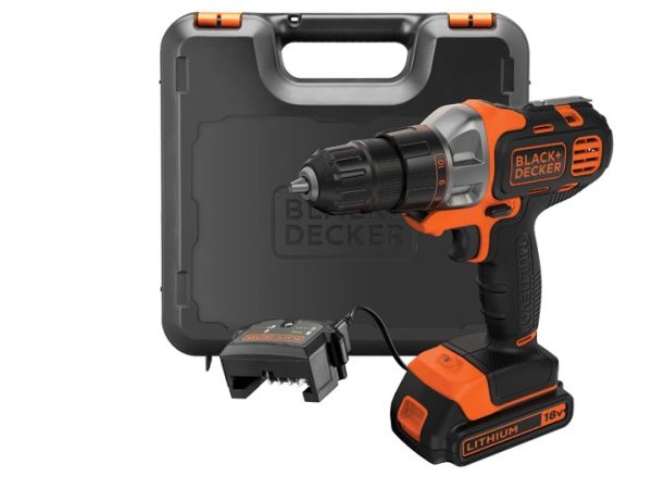 Black & Decker MT218K-QW, Trilling, Svart, Orange, 8500 OPM, 800 OPM, Batteri, Litium-Ion (Li-Ion)