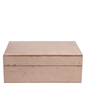 DARK Velvet Jewellery Box Large Warm Taupe