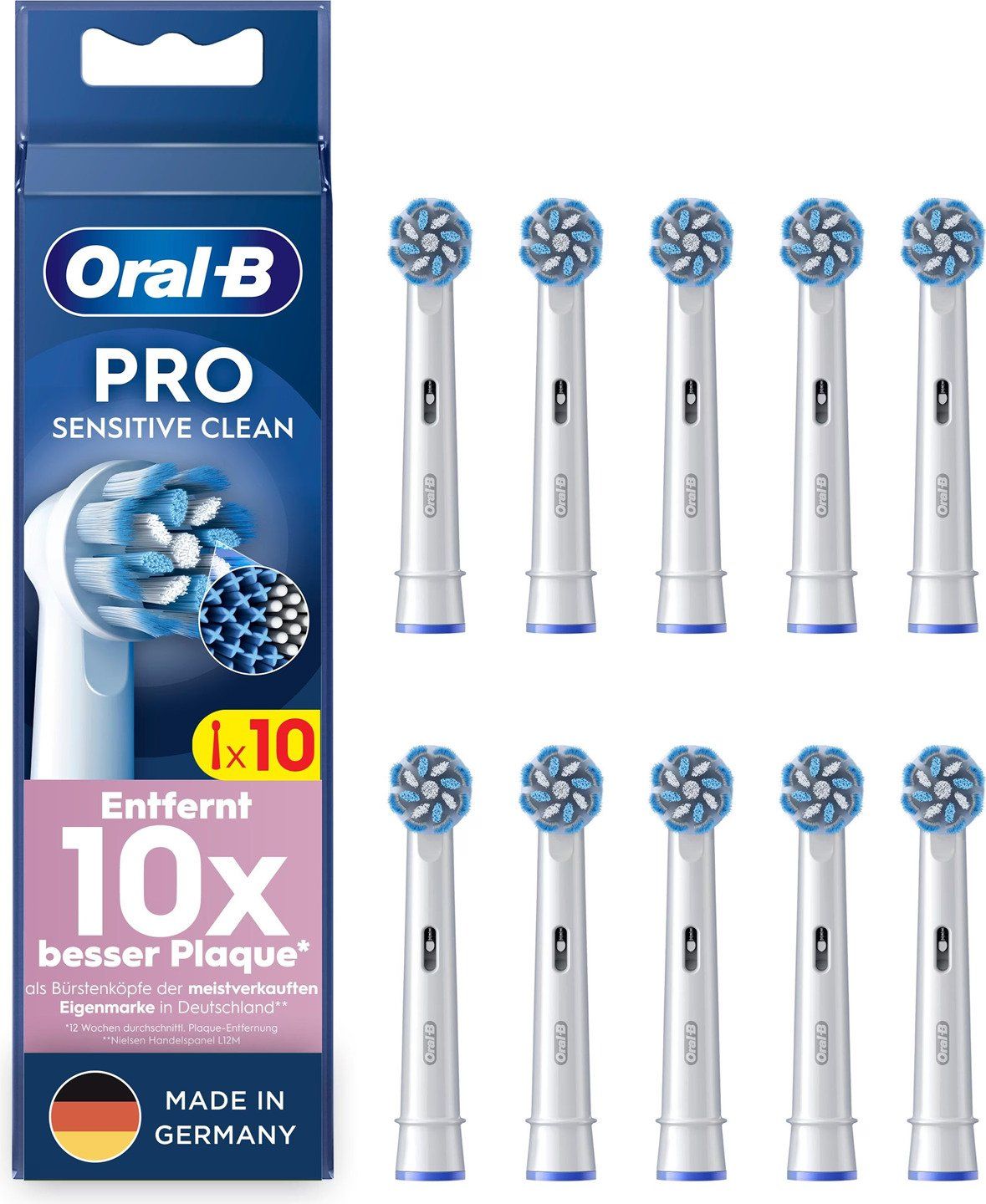 Oral-B Pro Sensitive Clean tandborsthuvuden - Vita - 10-pack