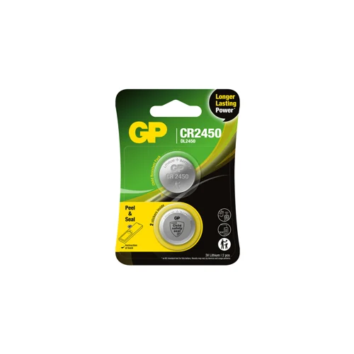 GP Litiumbatteri Knappcell CR2450, 3V, 2-pack