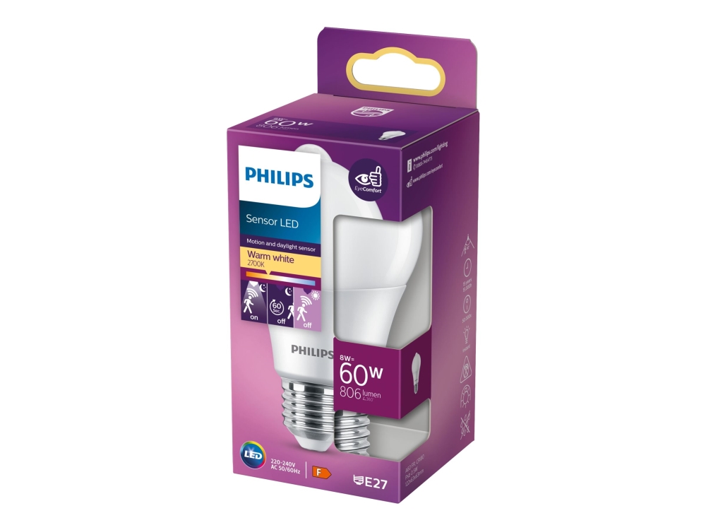 Philips LED ljuskälla E27, 806 lm