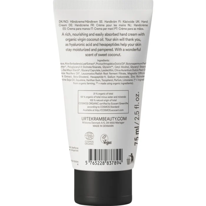Urtekram Coconut Hand Cream 75 ml, bild 2