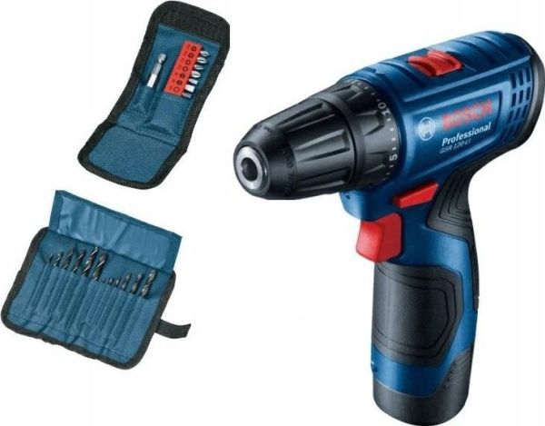 Sladdlös borrmaskin Bosch GSR 120-LI 12 V 2 x batteri 2 Ah (06019G8002)