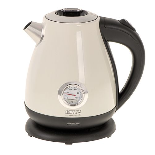 Camry Premium CR 1344C vattenkokare 2200 W 1,7 L med termometer, creme