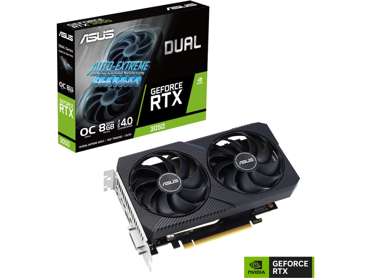 ASUS GeForce RTX 3050 DUAL OC V2 graphics card (8 GB GDDR6)