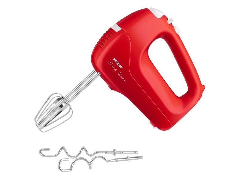 Sencor SHM 5404RD, Handmixer, Röd, Knådning, Mixning, 1,2 m, Knappar, Handtag, 200 W