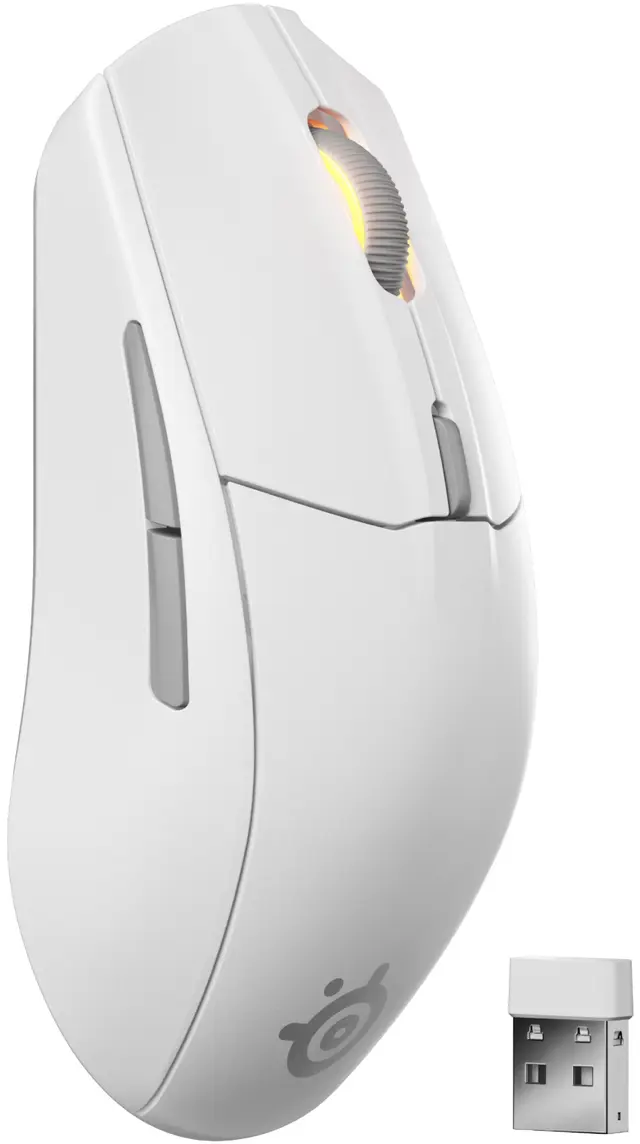 SteelSeries Rival 3 Gen 2 trådlös gamingmus, vit