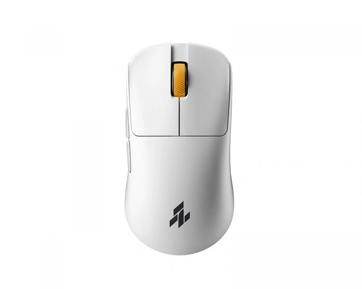 SyLical Gear HELIX 8K Trådlös Gamingmus - Vit [Yellow Scroll-Wheel]