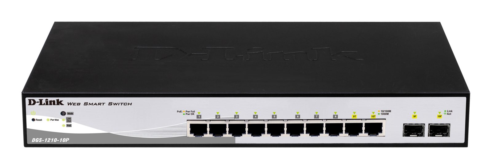 D-Link DGS-1210-10P 10-port Gigabit Smart Switch, varav 2 st Combo SFP slots och 8-port PoE, bild 2