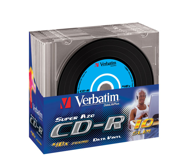 CD-R media Verbatim 80 min 52X Vinyl, 10-pack, slim case, bild 5