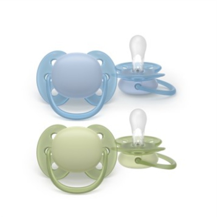 Philips Avent Ultra Soft Napp 0-6 mån Grön/Blå, 1 st