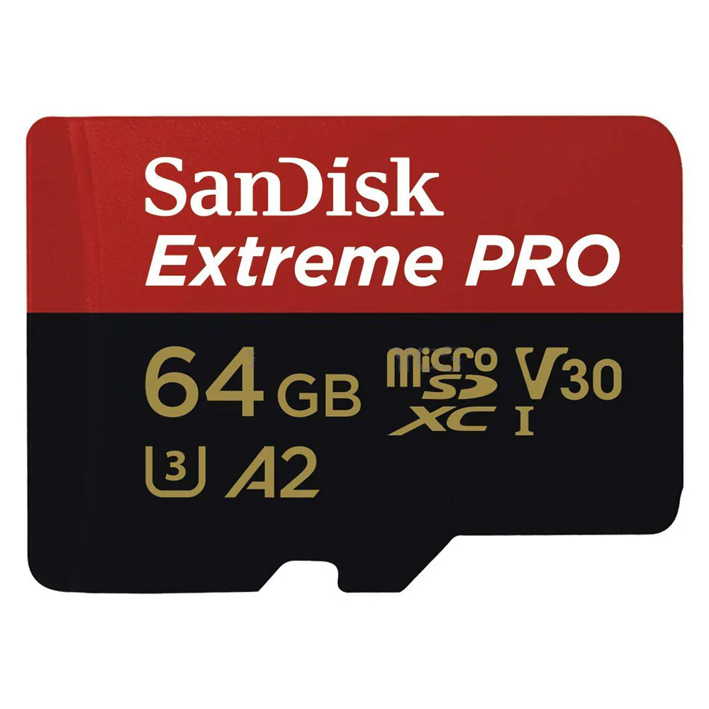 SanDisk Extreme PRO microSDXC - 64GB + SD Adapter + 2 års RescuePRO Deluxe / 200MB/s / Class 10 / V3