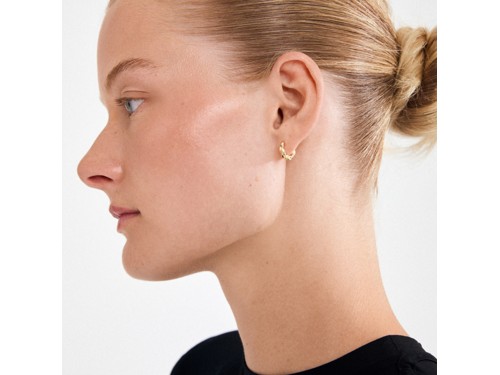 PILGRIM - Taffy Small Swirl Hoop Earrings - Gold-Plated - 13 mm, bild 2