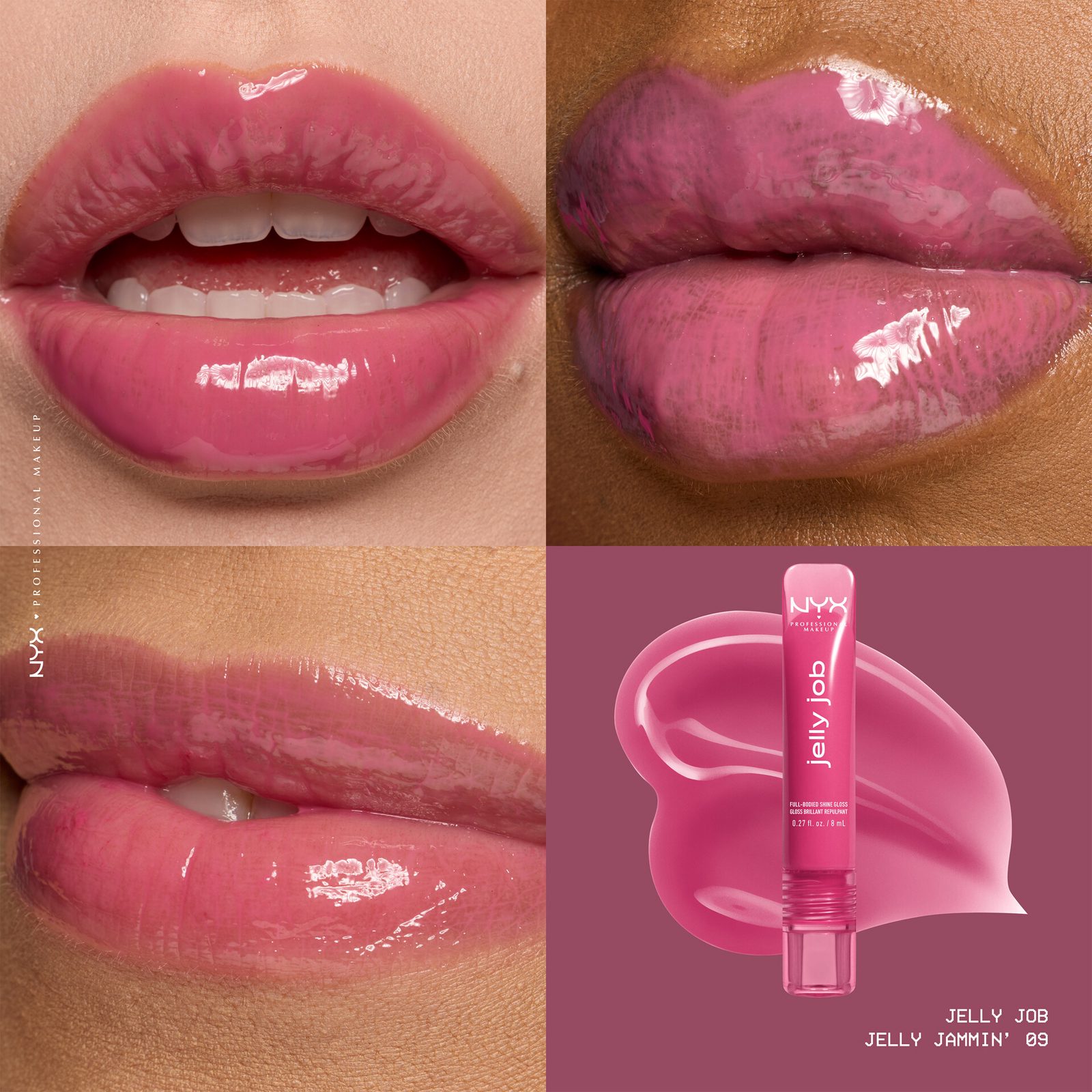 NYX PROFESSIONAL MAKEUP Jelly Job Lip gloss 09 Jelly Jammin, bild 3