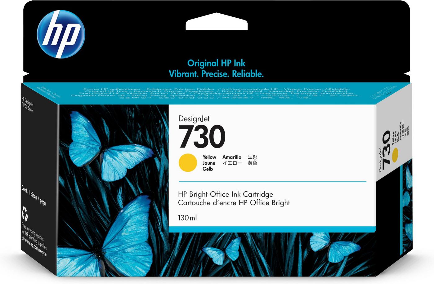 HP 730 Gul, 130 ml, bild 3