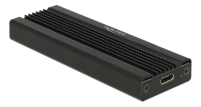 Externt kabinett DeLOCK USB-C till M.2 NVMe PCIe SSD, USB 3.1 Gen 2 10Gbps - Svart