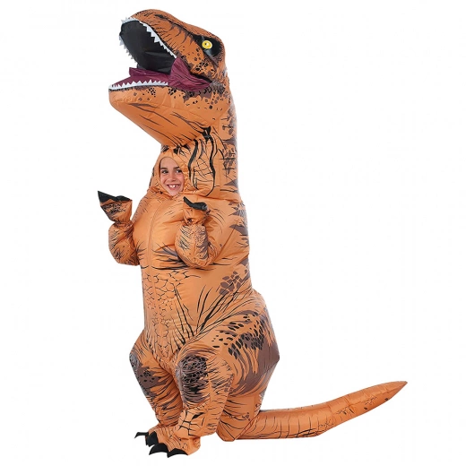 Uppblåsbar XXL T-Rex Maskeraddräkt för Barn