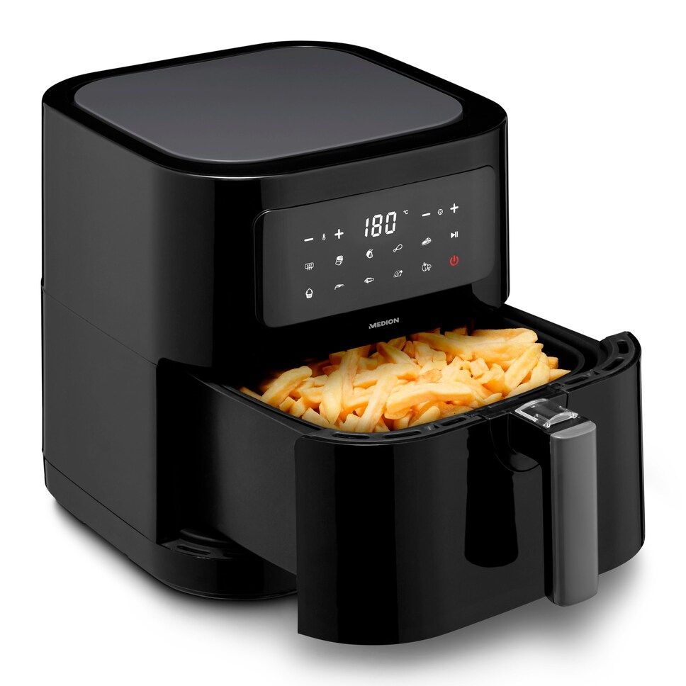 MEDION LIFE E40 XL, Varmluftsfritös, 5,2 l, 50 ° C, 200 ° C, 60 min, Single