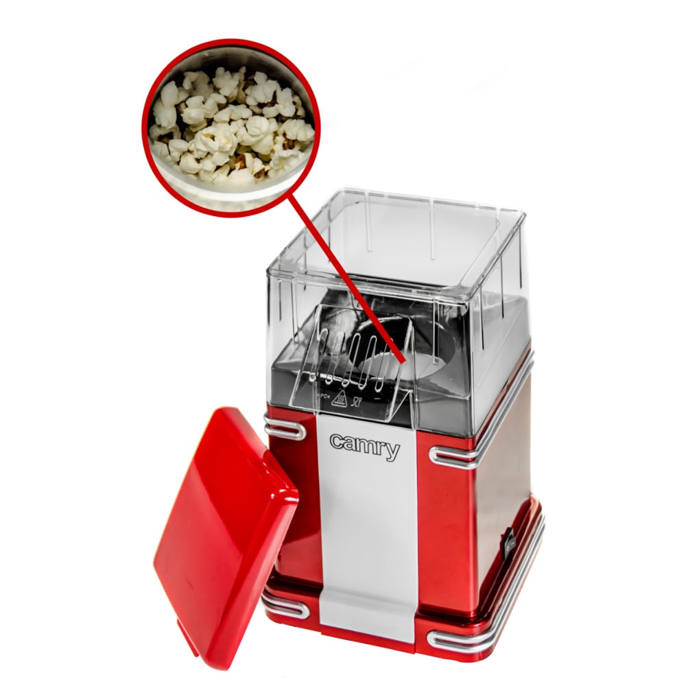 Camry popcornmaskin CR 4480 / popcornmaker / popcorn utan fett och olja / varmluftspopcorn, bild 2