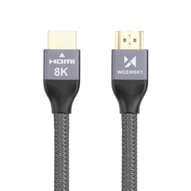 Wozinsky HDMI 2.1-kabel 8K 60 Hz 48 Gbps / 4K 120 Hz / 2K 144 Hz 2 m Silver (WHDMI-20)