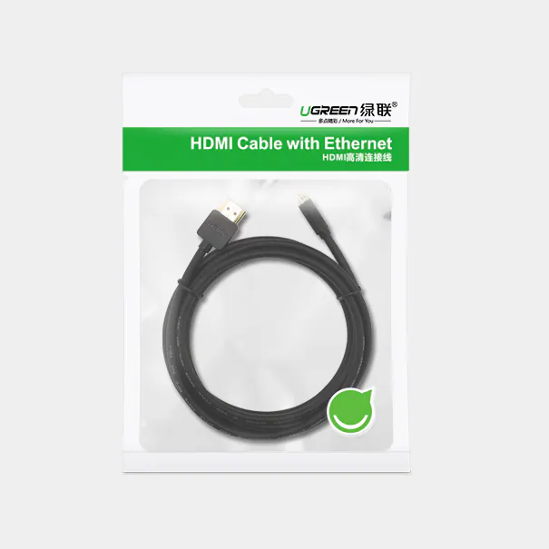 Ugreen HD127 micro HDMI - HDMI 2.0 4K 60Hz kabel 1 meter - svart, bild 4