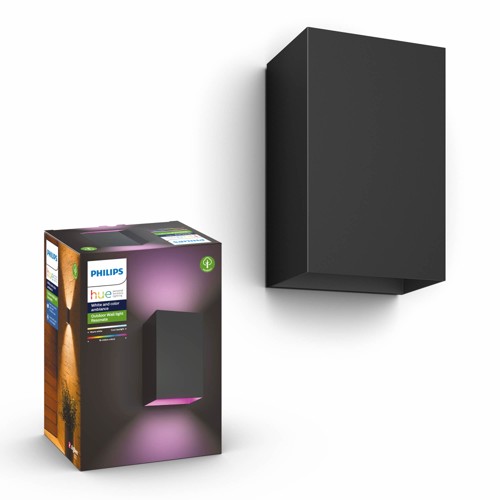 Philips Hue Resonate vägglampa utomhus, svart 230 v
