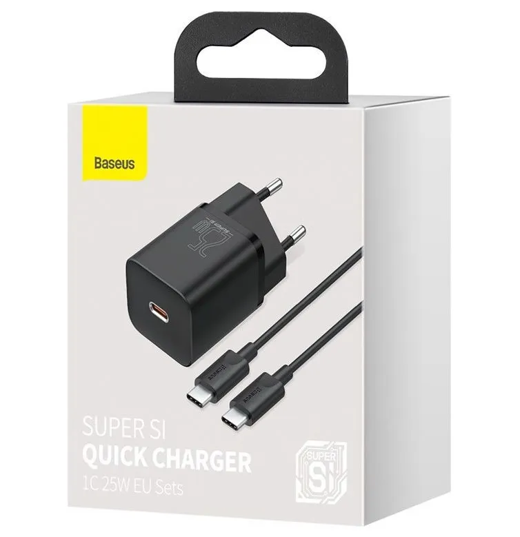 Baseus TZCCSUP-L01, inomhus, AC, USB, 1 m, Svart