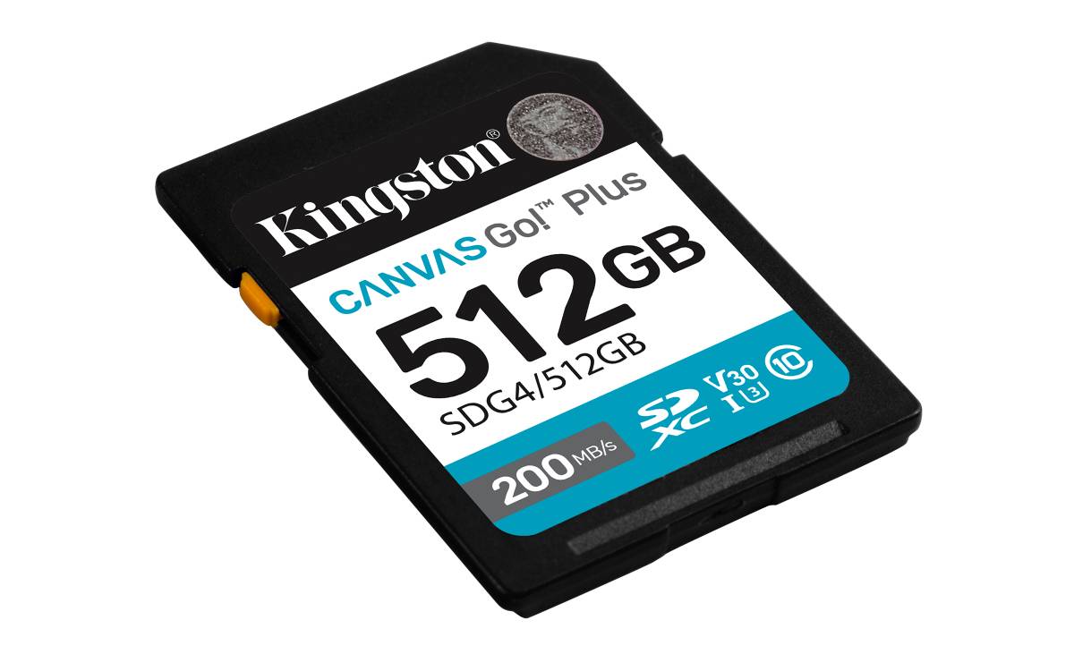 Secure Digital SDXC 512 GB Kingston Canvas Go! Plus Gen4, 200/160 MB/sek, Class 10, UHS-I U3, V30, A2, bild 2