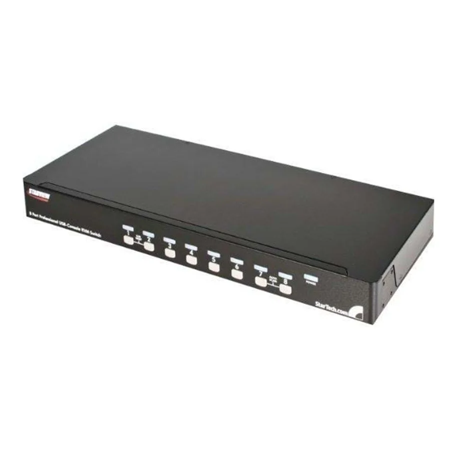 StarTech.com 1U hyllmonterad USB KVM-switch med 8 portar och OSD - Omkopplare för tangentbord/video/mus - 8 x KVM port(s) - 1 lokal användare - skrivbordsmodell - för P/N: RK3236BKF, RKCONS1701, RKCONS17HD, RKCONS1901, RKCONS1908K, RKCONS1916K, RKQMCAB12V2, bild 2