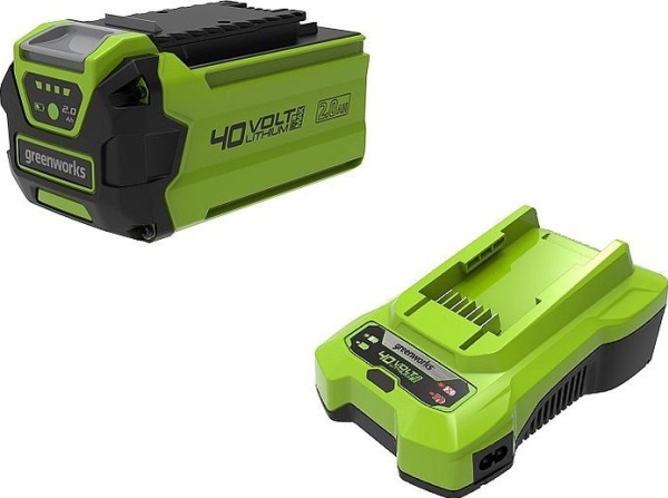 Greenworks 40 V-set laddare 2 A + batteri 4 Ah GSK40B4