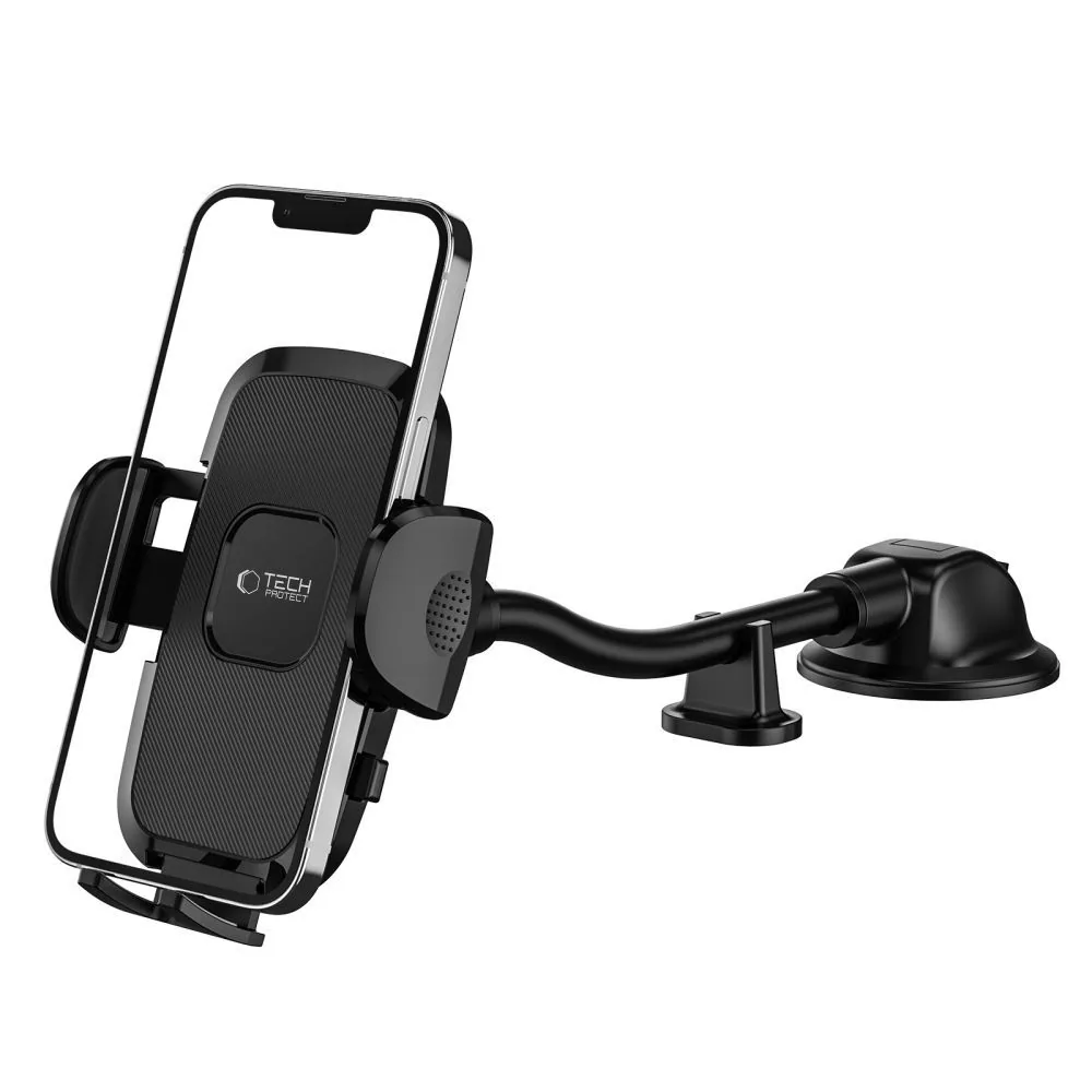 Tech-Protect V3 biltelefonhållare med lång arm för vindruta/cockpit - svart, bild 3
