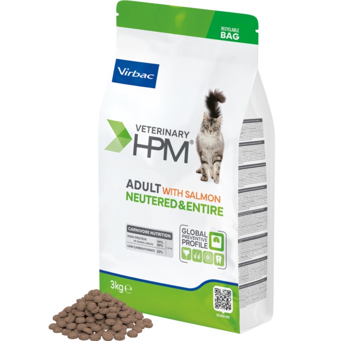 Virbac HPM Adult Neutered & Entire Cat Salmon 3 kg