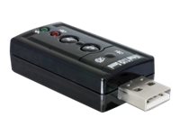 Delock - Ljudkort - 24-bitars - 96 kHz - 7.1 - USB 2.0 - CM6533
