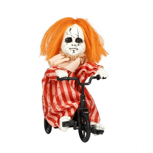 Animated Ted Girl Riding Bike Dekoration Halloween