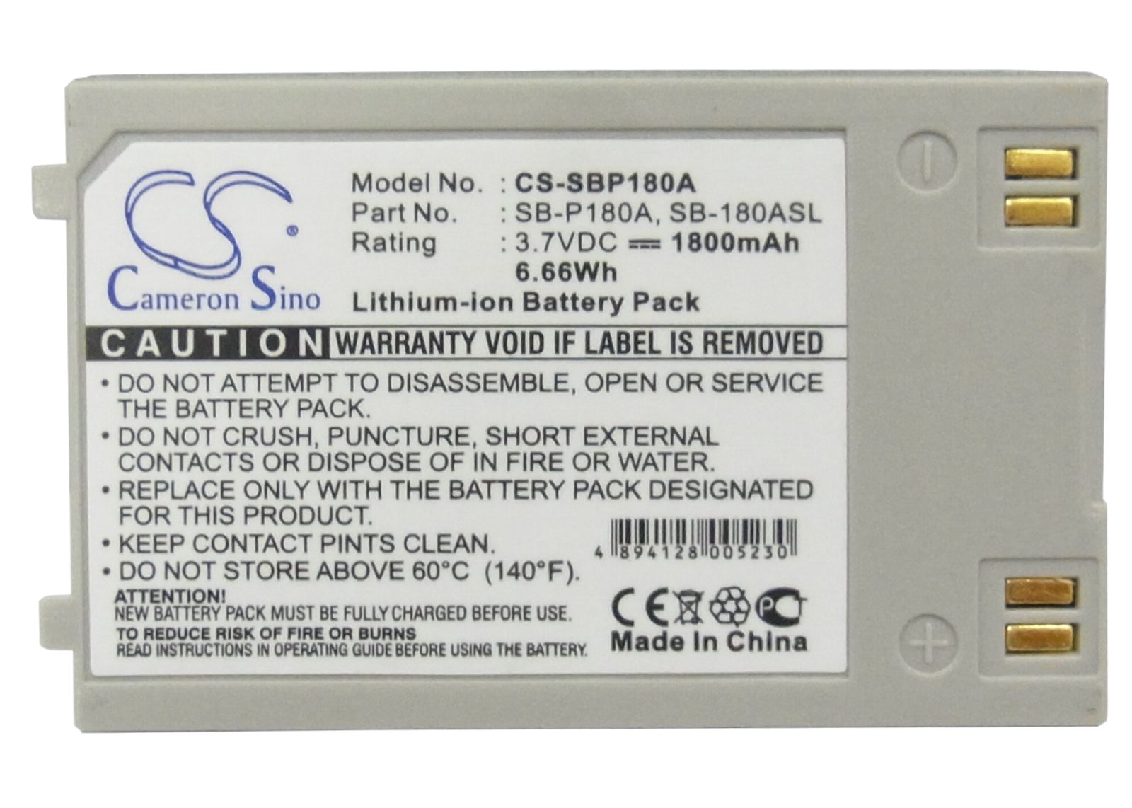 Batteri till Kamera för Samsung VP-X220L, SC-X300L, SC-X210WL m.fl., bild 4