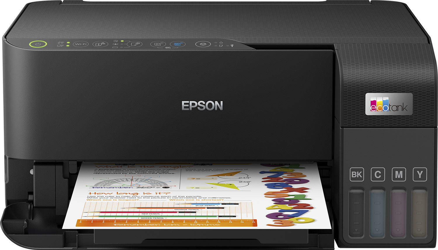 Epson EcoTank ET-2830, skrivare + scanner + kopiator, 10/5 ppm ISO, 1200x2400 dpi scanner, AirPrint, USB/WiFi, bild 2